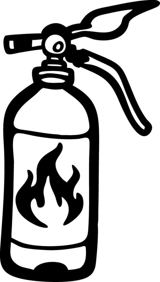Fire Extinguisher Safety Symbol for Emergency Resources and Education Materials vector