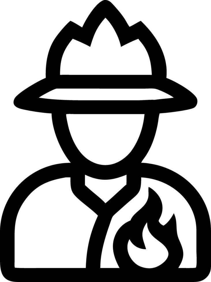 Firefighter Safety Symbol for Emergency Services Design vector
