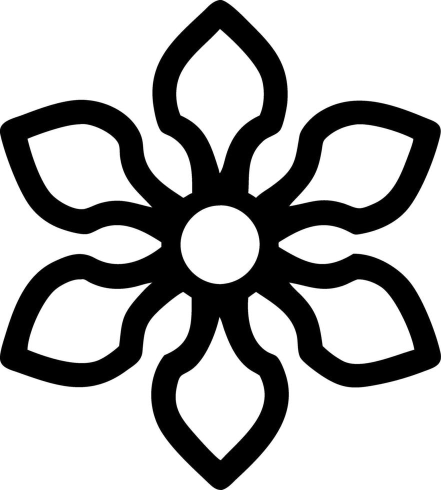 Floral Mandala Petal Design Art for Craft Projects and Coloring Books vector