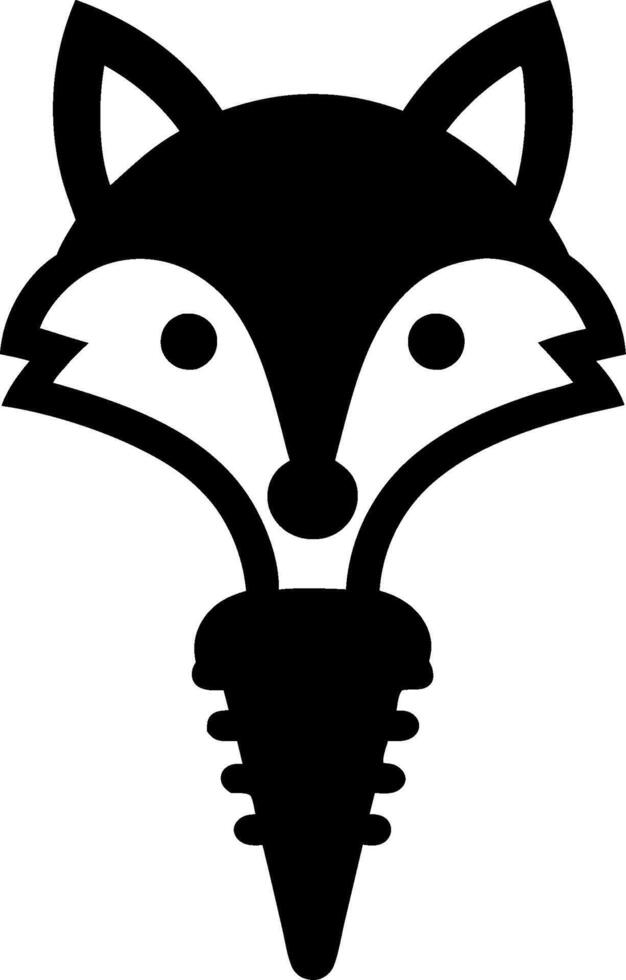 Fox Head Silhouette Wildlife Art for Graphic Design and Tattoo Inspiration vector
