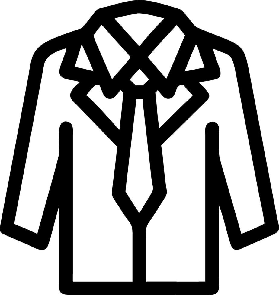 Formal Shirt and Tie Outline Illustration for Business and Office Themes vector
