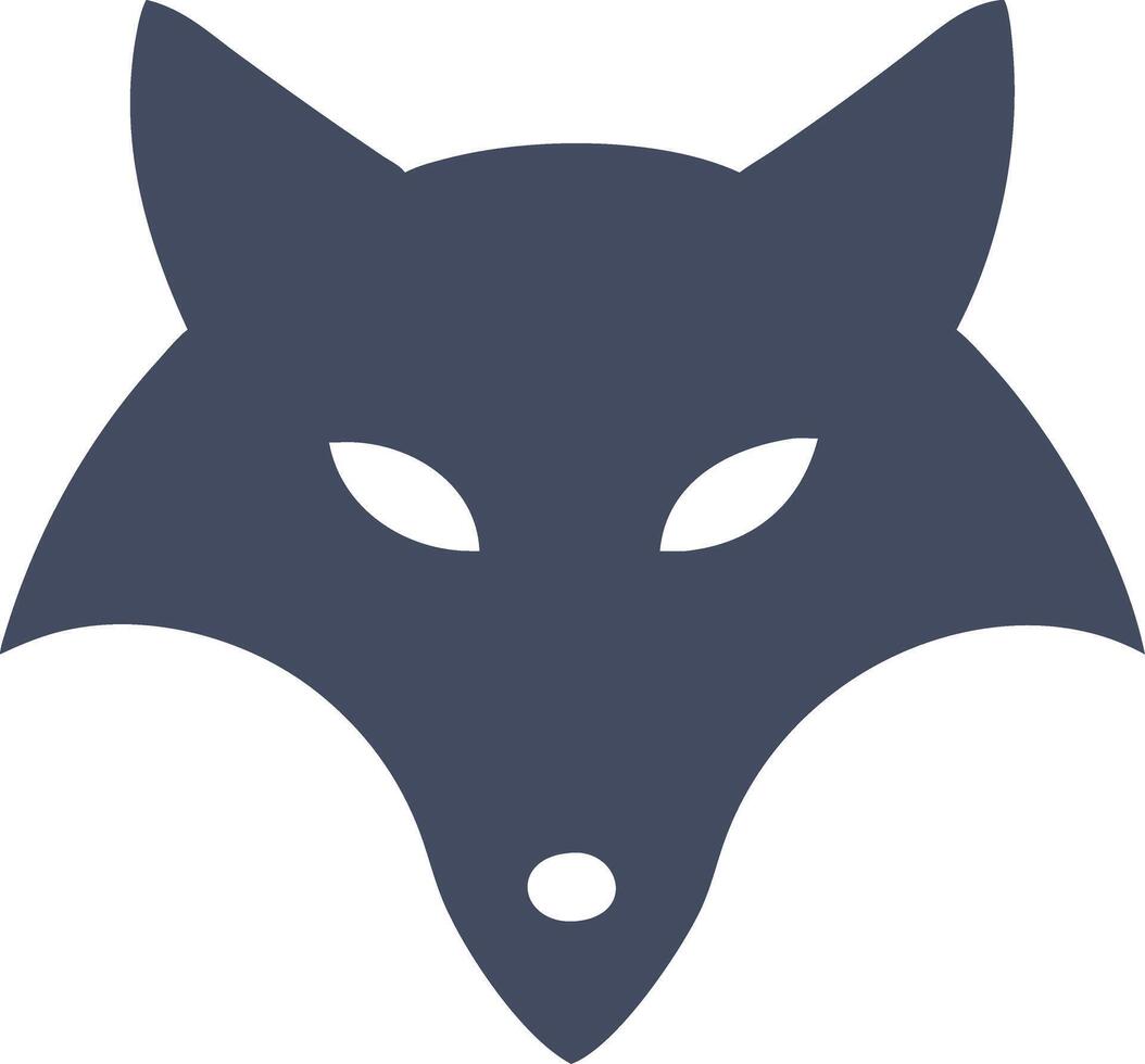 Fox Mask Simple Design for Tattoos and Coloring Books vector