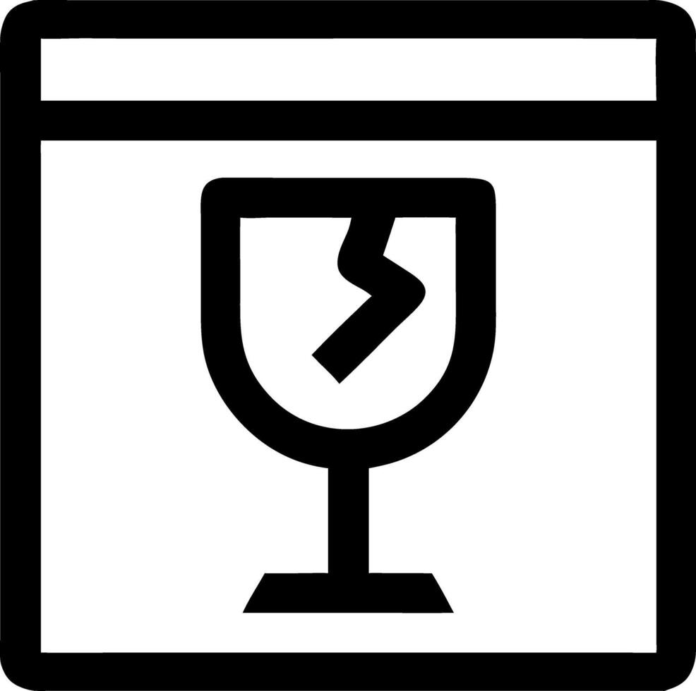 Fragile Glass Cup Symbol for Packaging and Shipping Labels vector