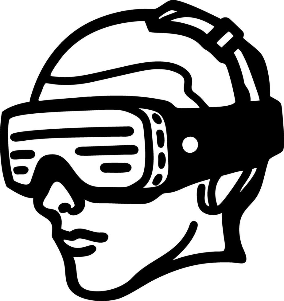 Futuristic Virtual Reality Headset Illustration for Technology and Gaming Design vector