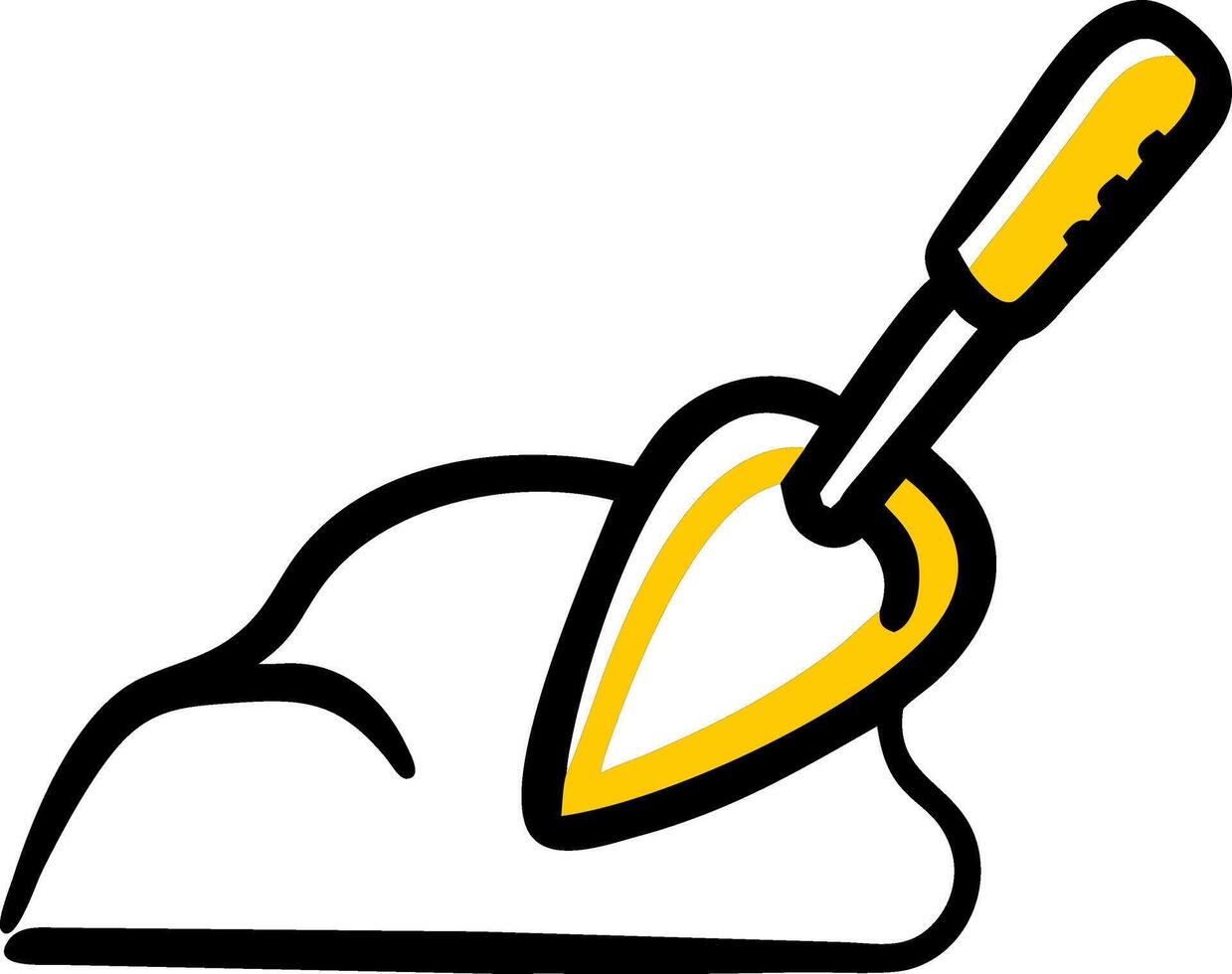 Garden Trowel with Soil Illustration for Landscaping and Gardening Design vector