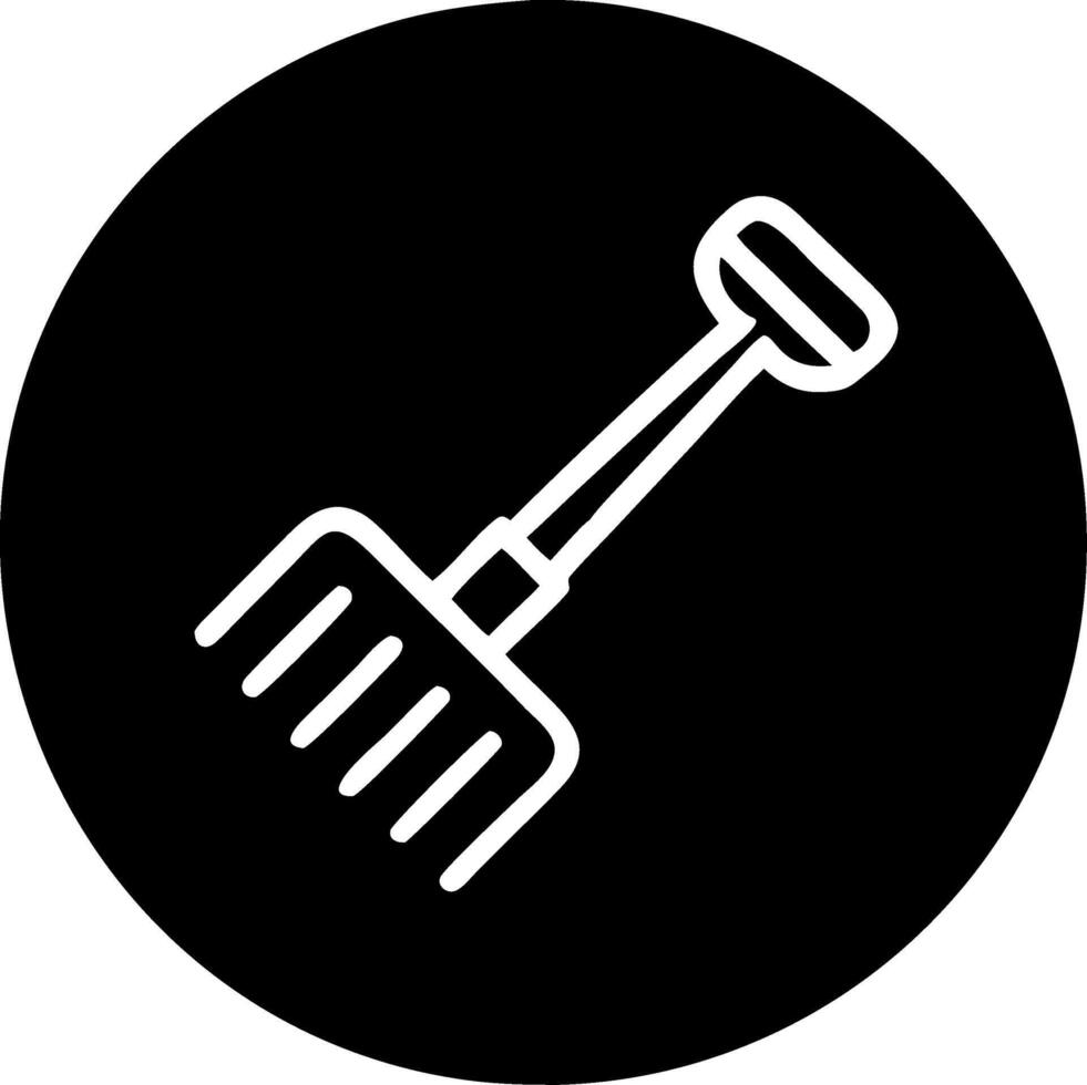 Garden Rake Symbol Illustration for Design Projects and Tool Use vector