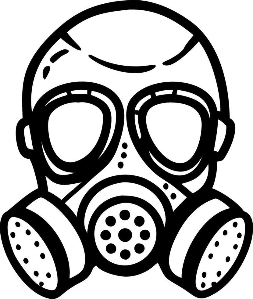 Gas Mask Art for Safety and Survival Themes Illustrations vector