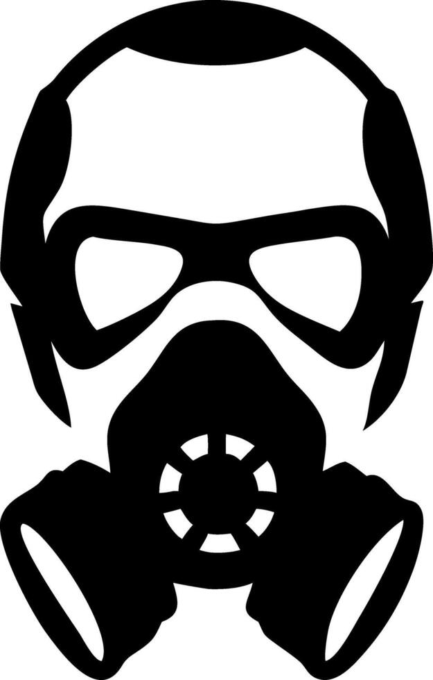 Gas Mask Illustration for Safety Warning and Awareness Materials vector