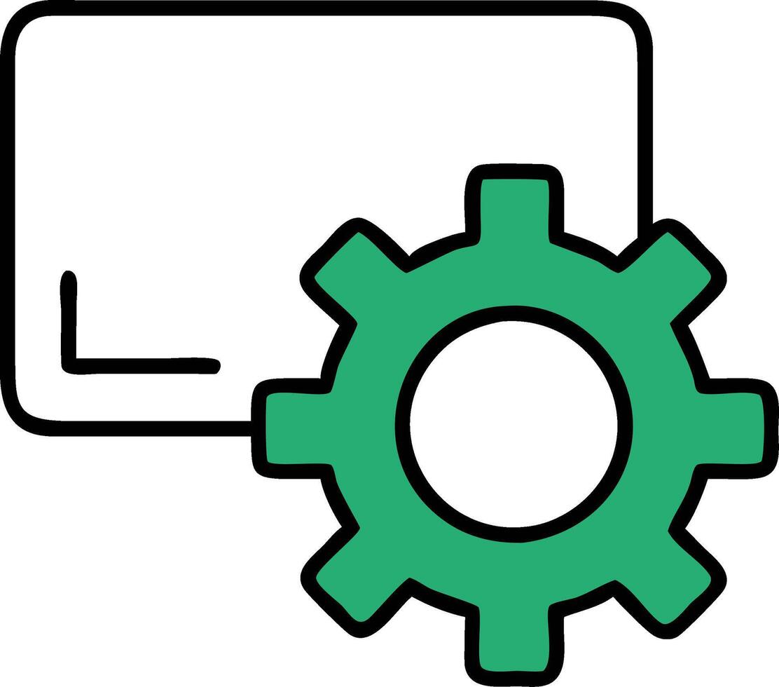 Gear and Document for Settings and Configuration Themes vector