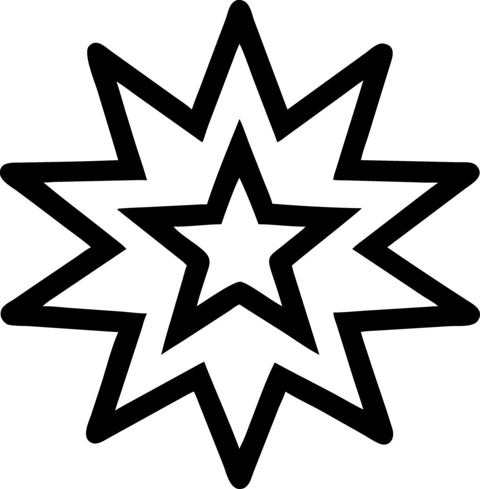 Geometric Starburst Art for Creative Design Projects and Tattoos vector