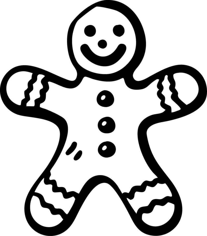 Gingerbread Man Illustration for Holiday Crafts and Decorations vector