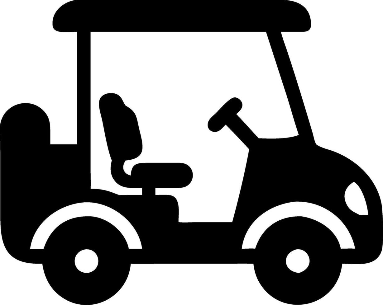 Golf Cart Silhouette for Transportation and Leisure Design Projects vector
