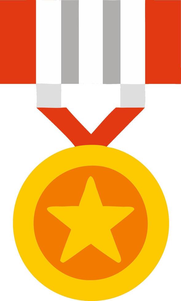 Gold Star Medal for Achievement and Award Recognition Design vector
