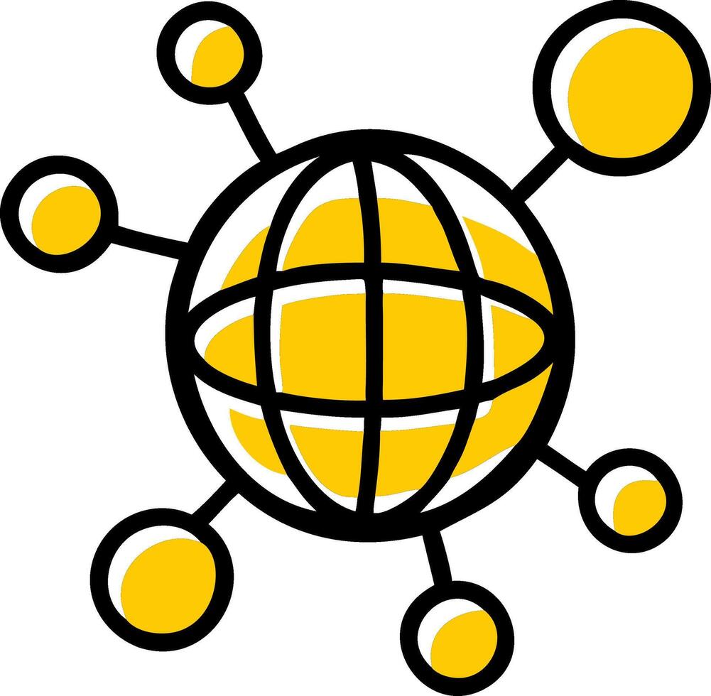 Global Network Connecting Technology Communication vector