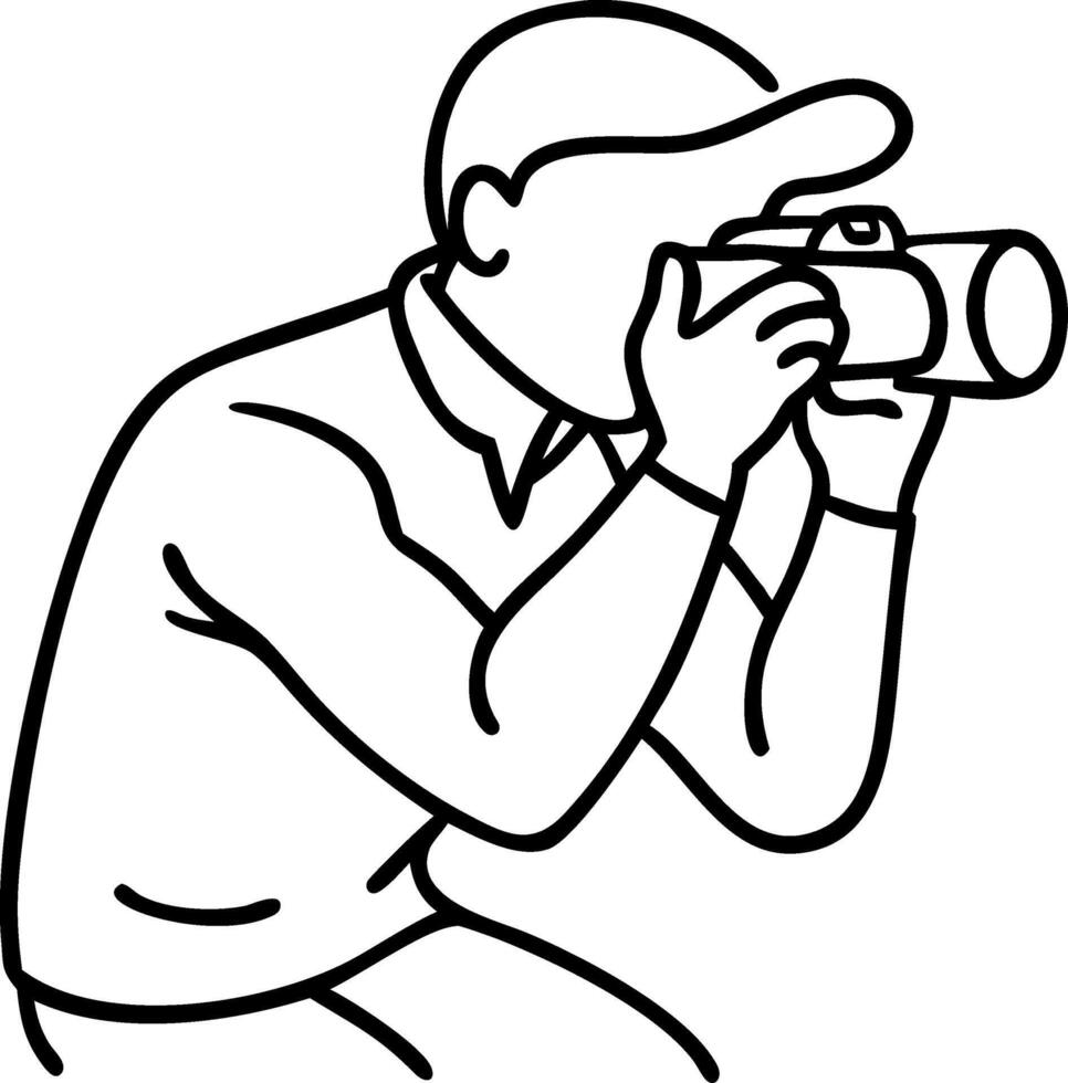 grapher Line Art Illustration Ideal for Creative Projects and Digital Designs vector