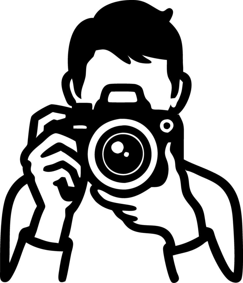grapher Silhouette Camera Illustration for Creative Design and Art Projects vector
