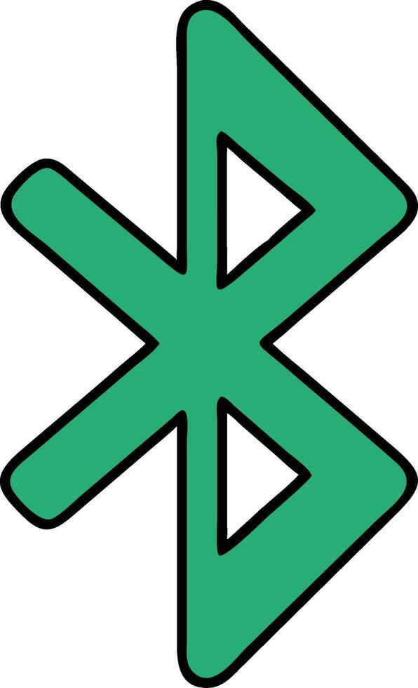 Green Bluetooth for Technology and Connectivity Use vector