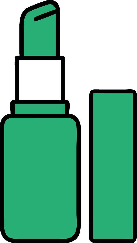 Green Lipstick Art for Beauty Illustrations and Design Projects vector