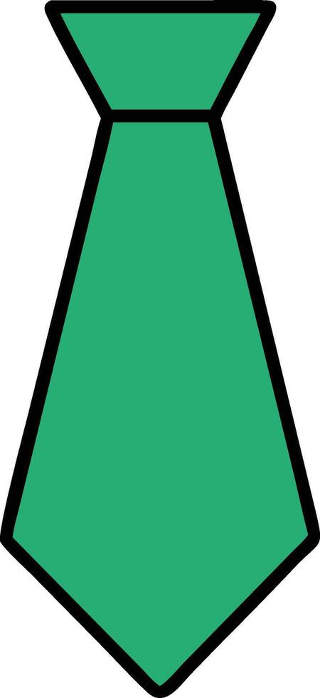 Green Necktie Illustration for Design Projects and Corporate Themes vector