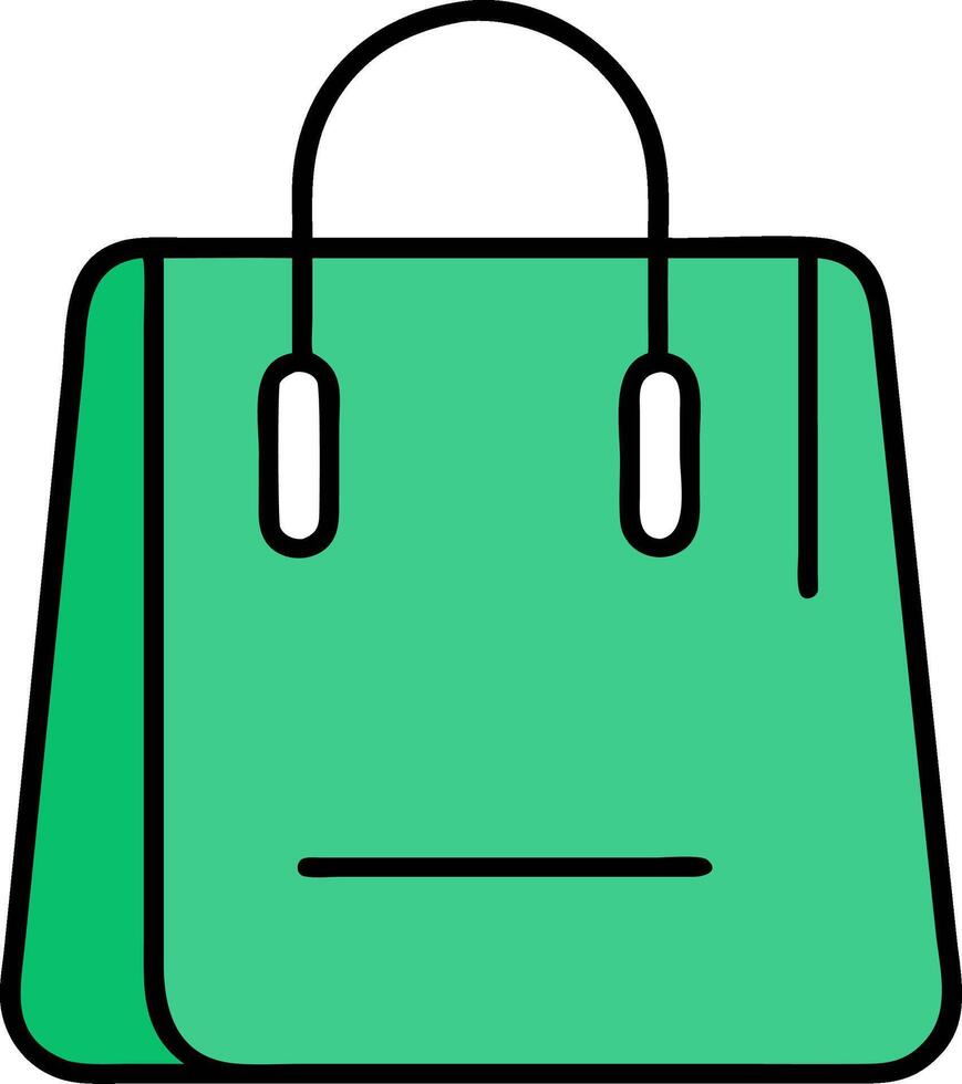 Green Shopping Bag for Retail and E-Commerce Design vector