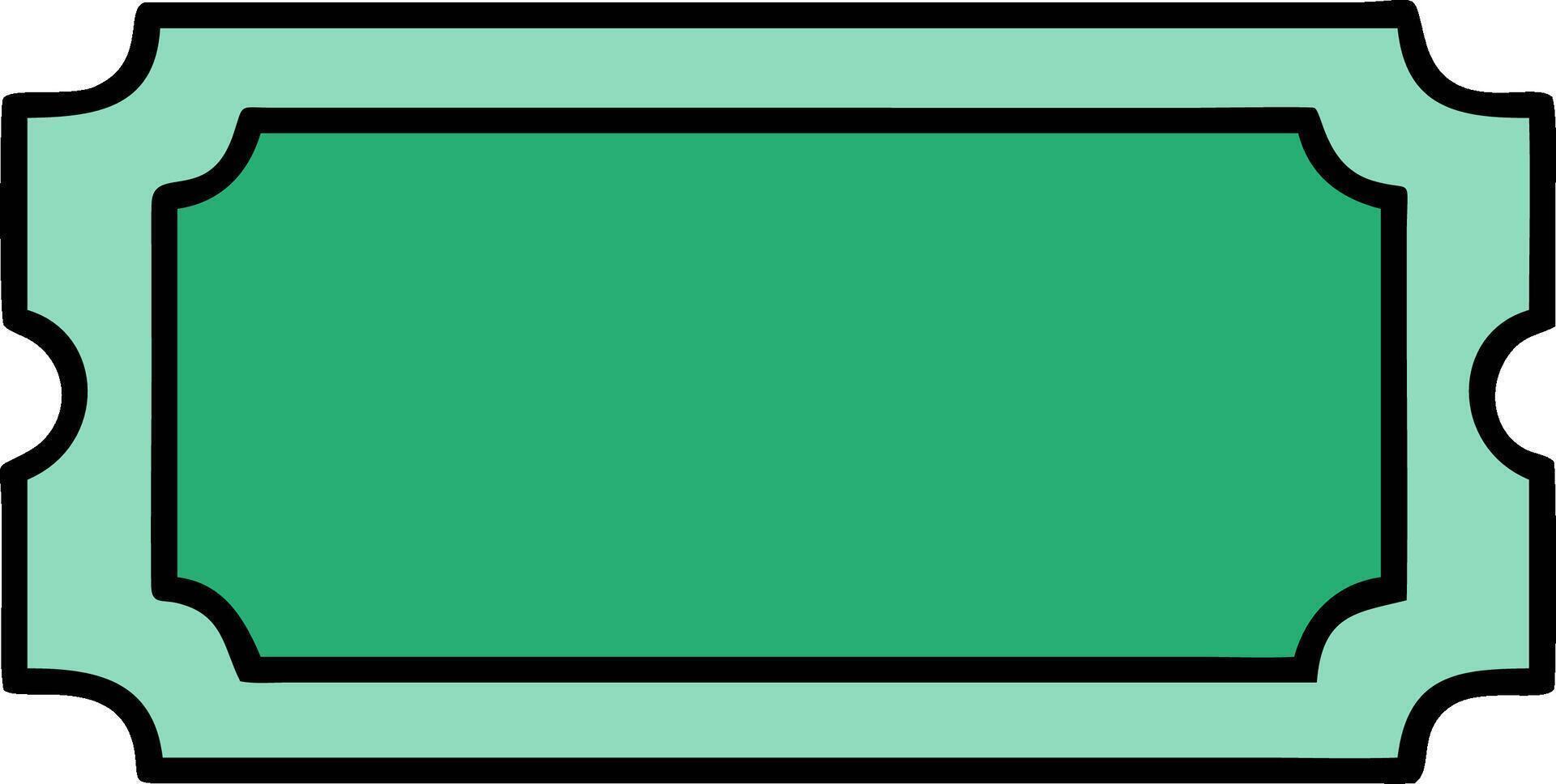 Green Ticket Illustration for Events and Coupons vector