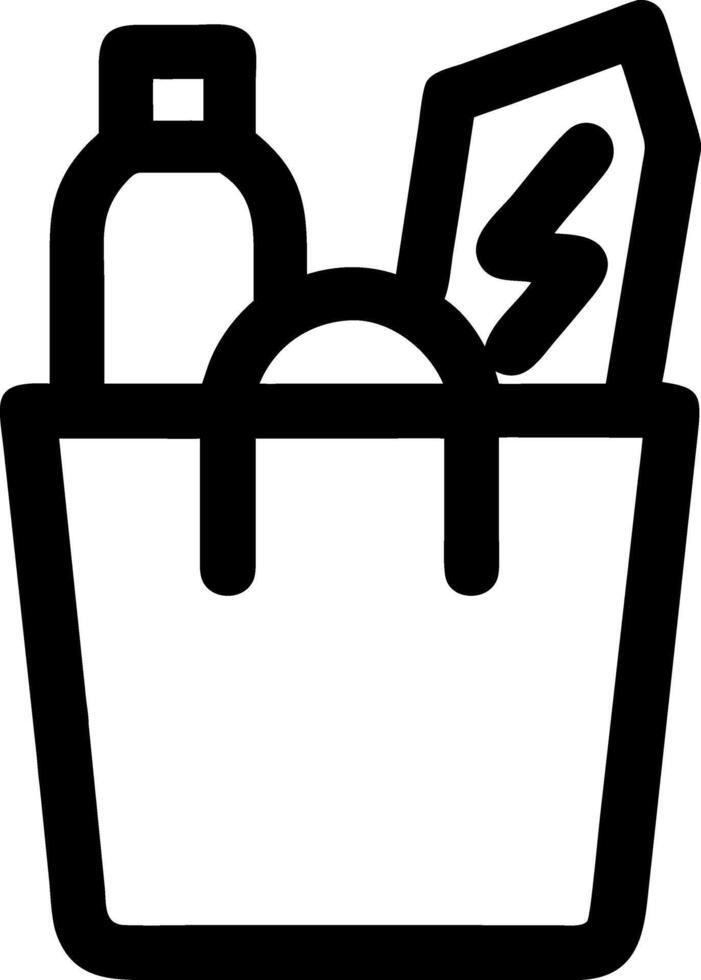 Grocery Shopping Bag for Retail and Food Delivery Apps vector