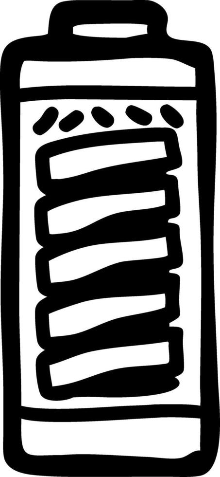 Hand Drawn Abstract Battery Illustration for Design Projects vector