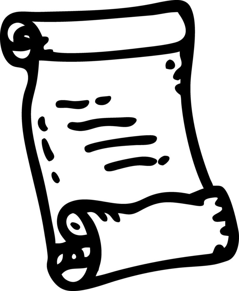 Hand Drawn Scroll Illustration for Vintage Design and Decorative Projects vector