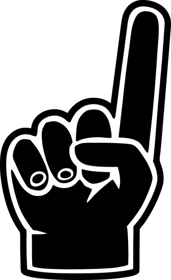 Hand Gesture Number One Illustration for Graphic Design and Branding vector