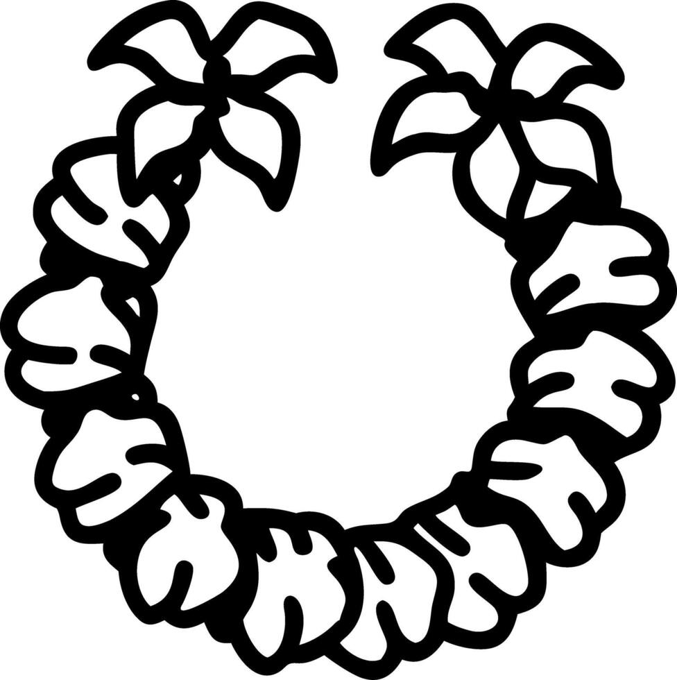 Hawaiian Flower Lei Illustration for Decorative and Craft Use vector