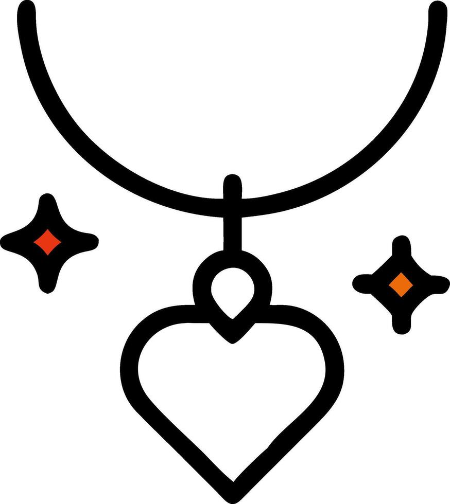 Heart Shape Pendant Necklace Design for Jewelry and Decoration vector