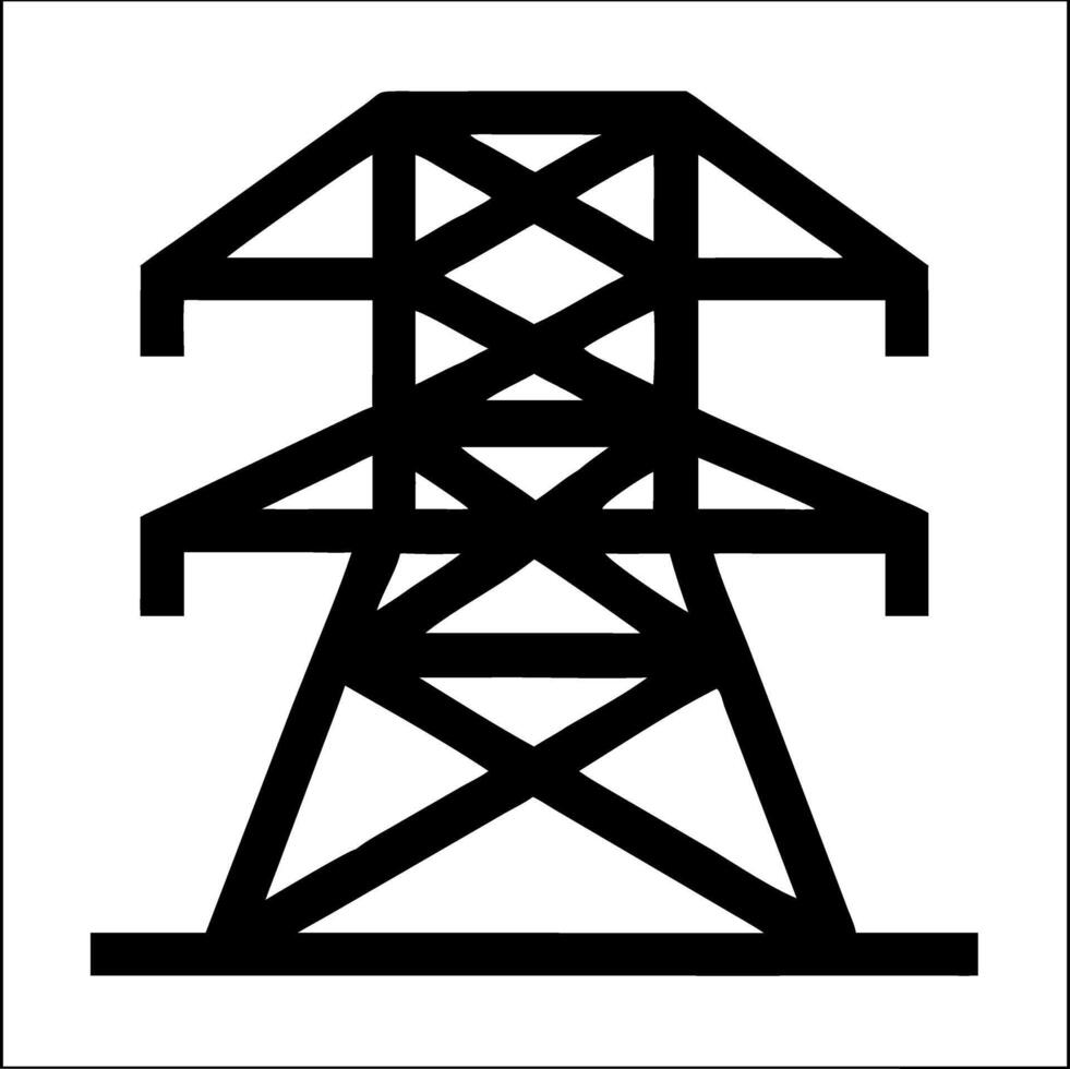 High Voltage Power Transmission Tower Illustration for Energy and Infrastructure Projects vector