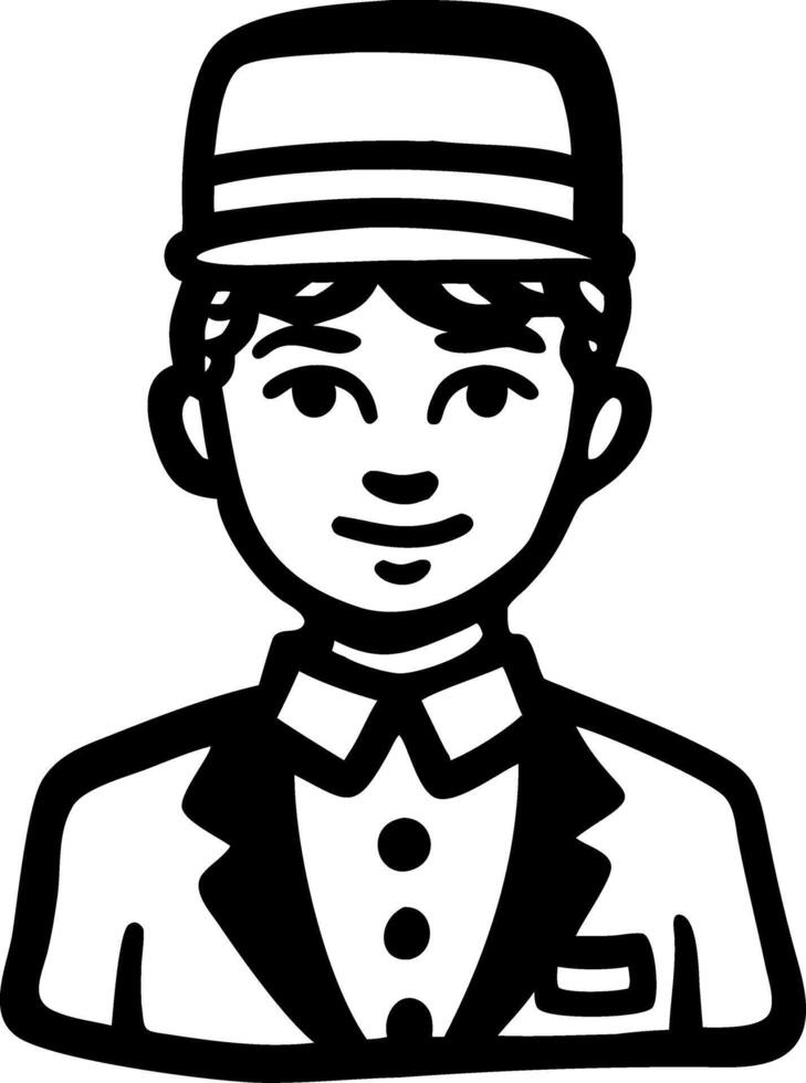 Hotel Bellhop Illustration for Hospitality and Service Design vector