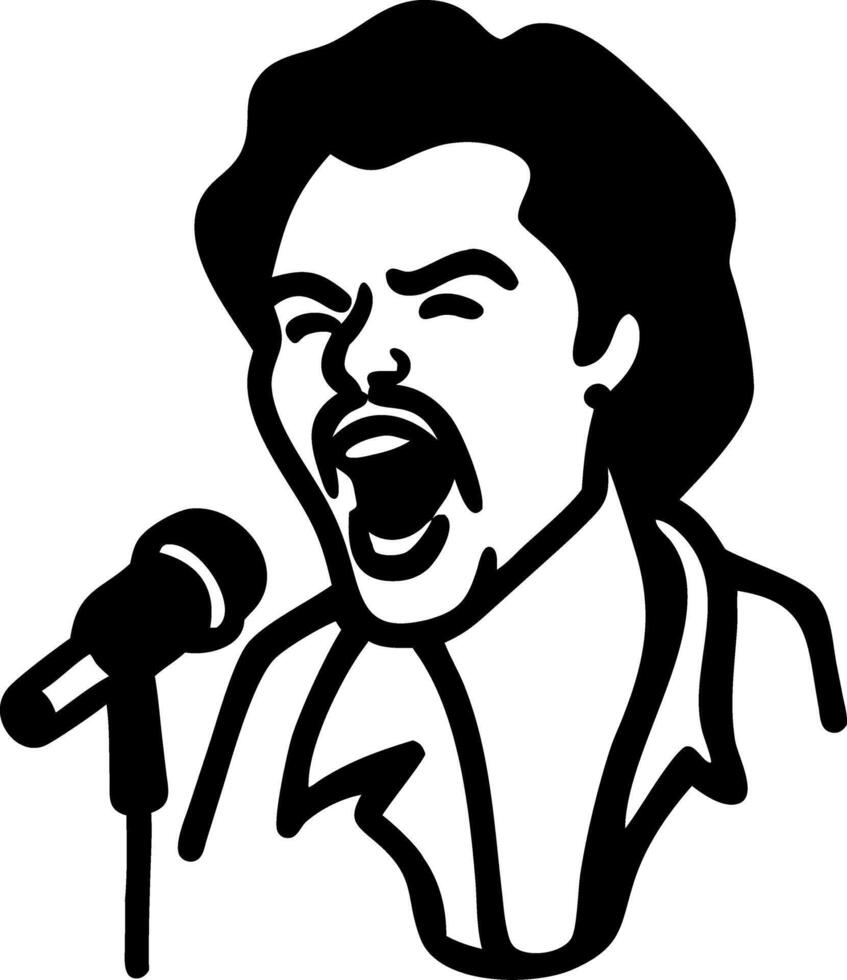 ic Singer Illustration Microphone Performance Art vector