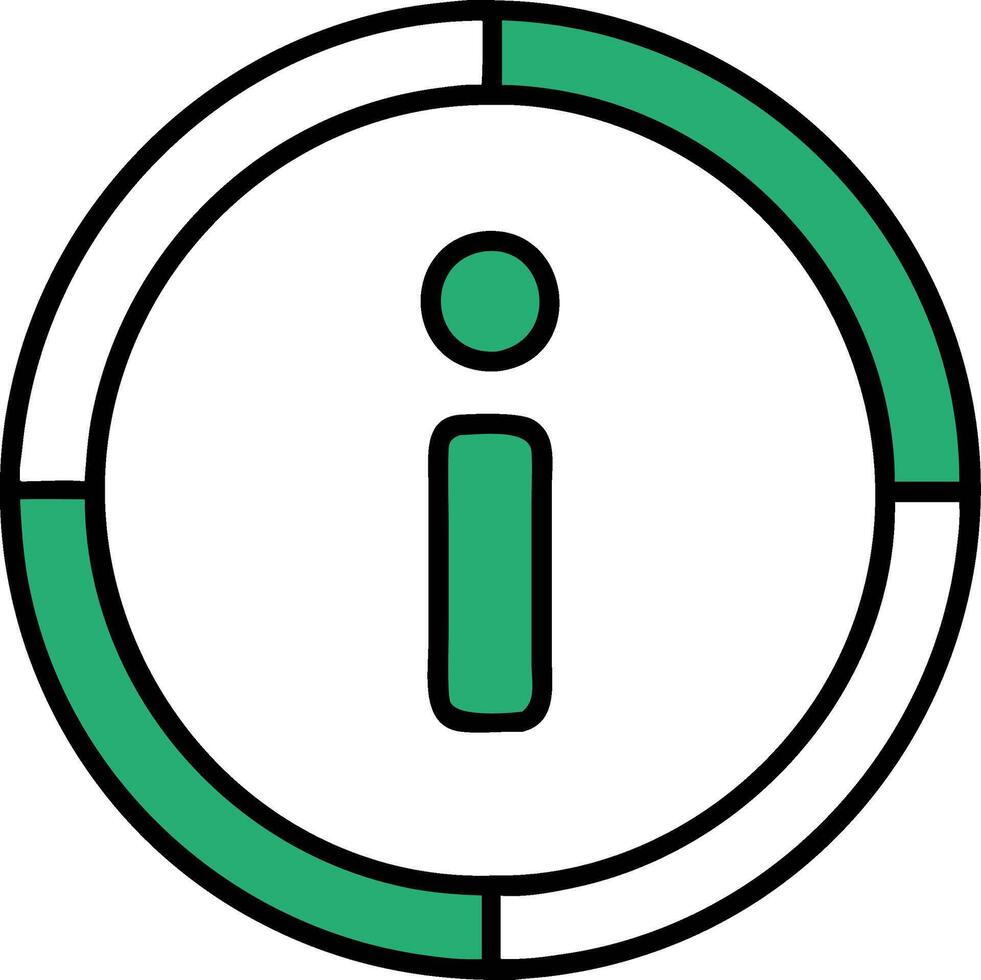 Information Symbol Inside Circular Frame for Web Design and User Interface vector