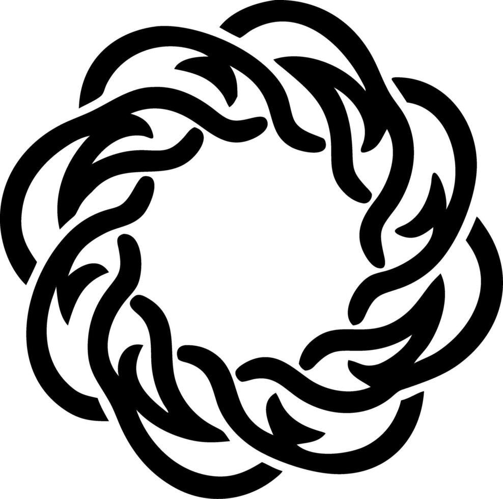 Intricate Black Celtic Knot Circle Design for Tattoos and Decorative Art vector