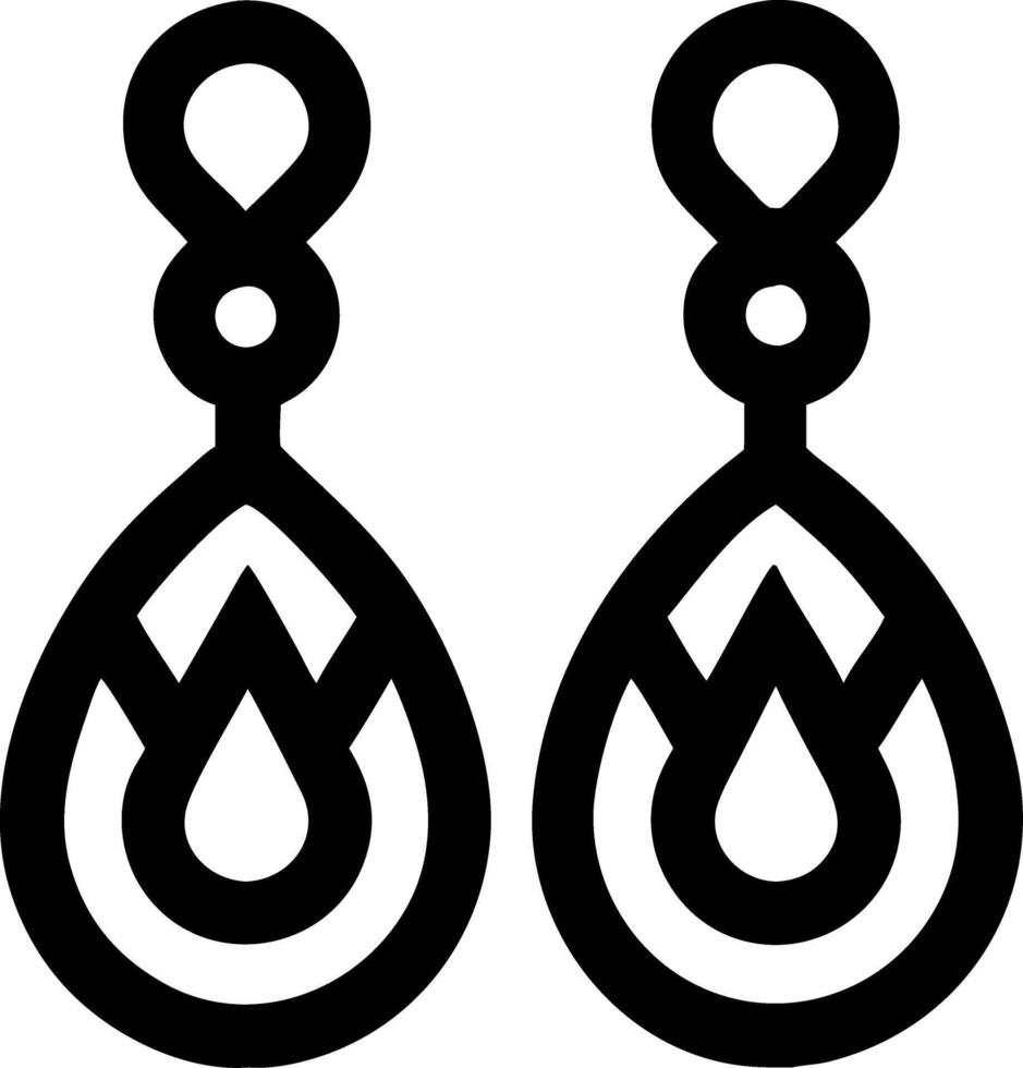 Intricate Teardrop Design for Jewelry and Craft Projects vector