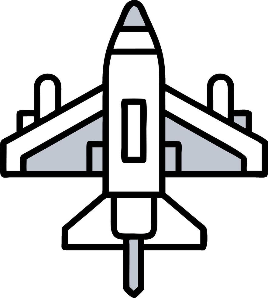 Jet Fighter Airplane for Design and Illustration Projects vector