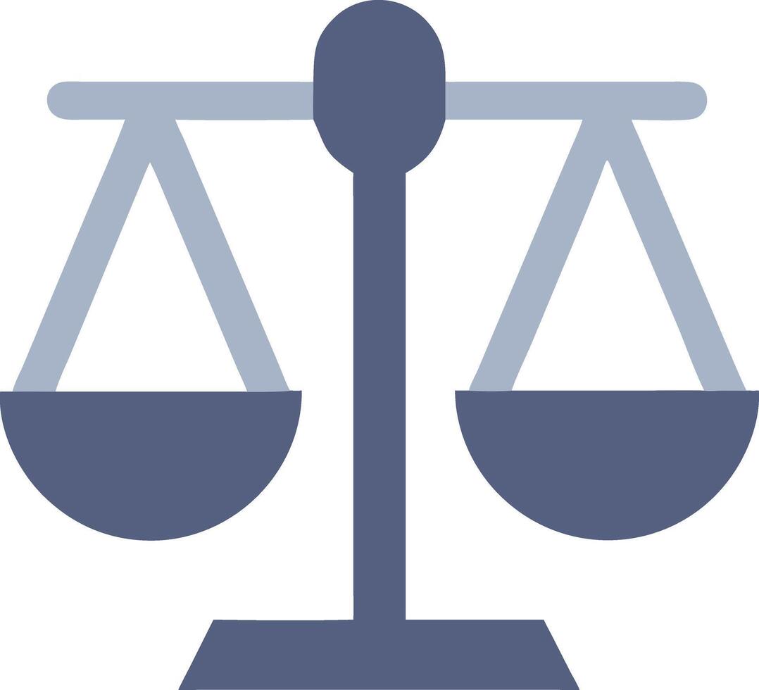 Justice Balance Scale Illustration for Legal and Fairness Concepts vector