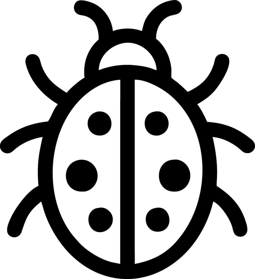 Ladybug Insect Outline for Design and Decoration Projects vector