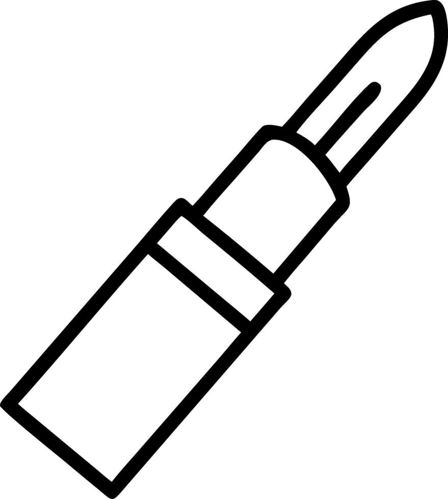 Lipstick Outline Illustration for Beauty and Makeup Design Projects vector