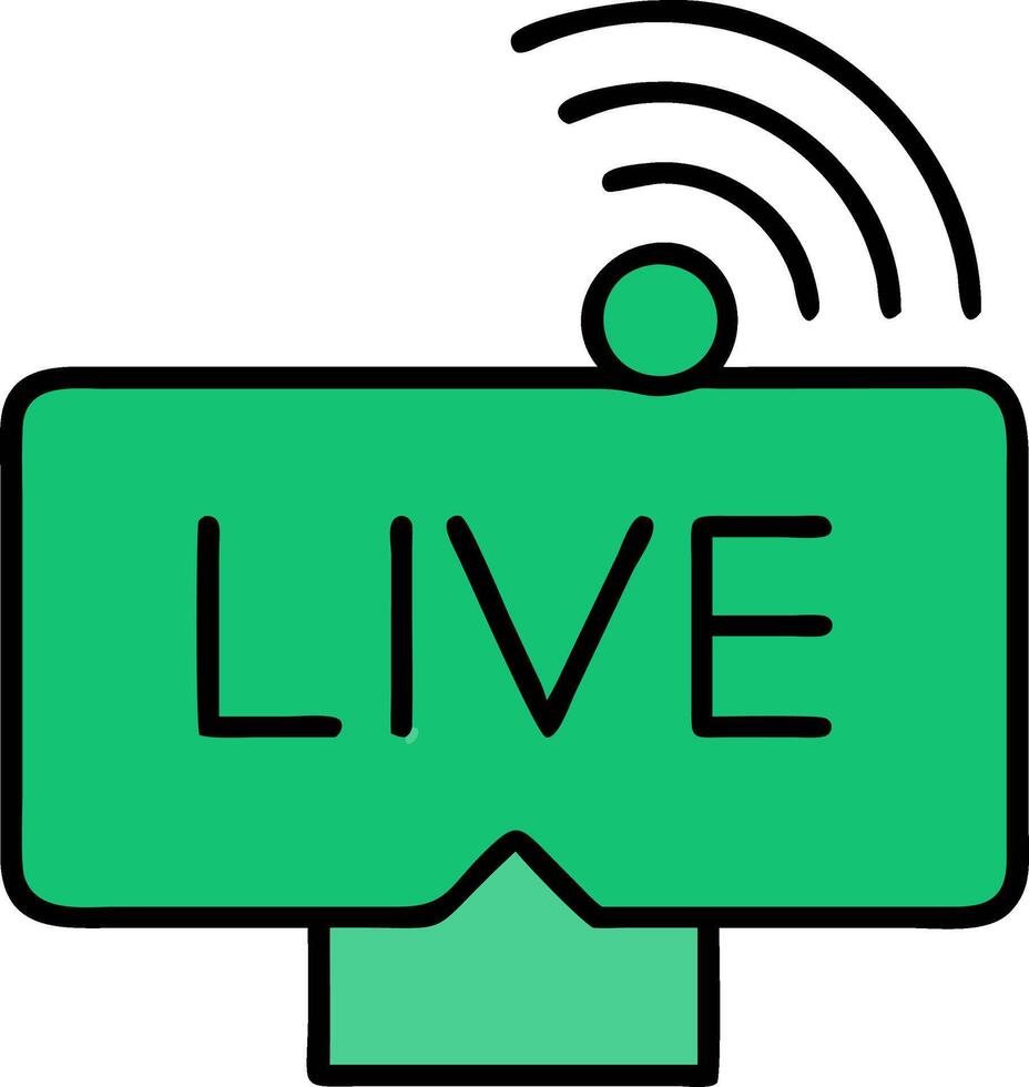 Live Streaming for Digital Broadcasting and Online Communication vector