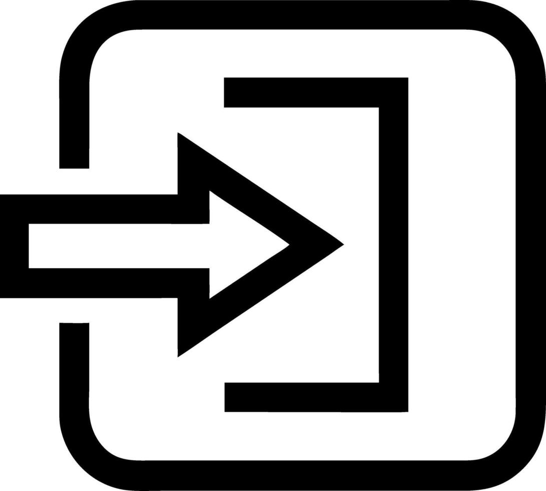 Login Button Symbol for Web and Mobile Applications vector