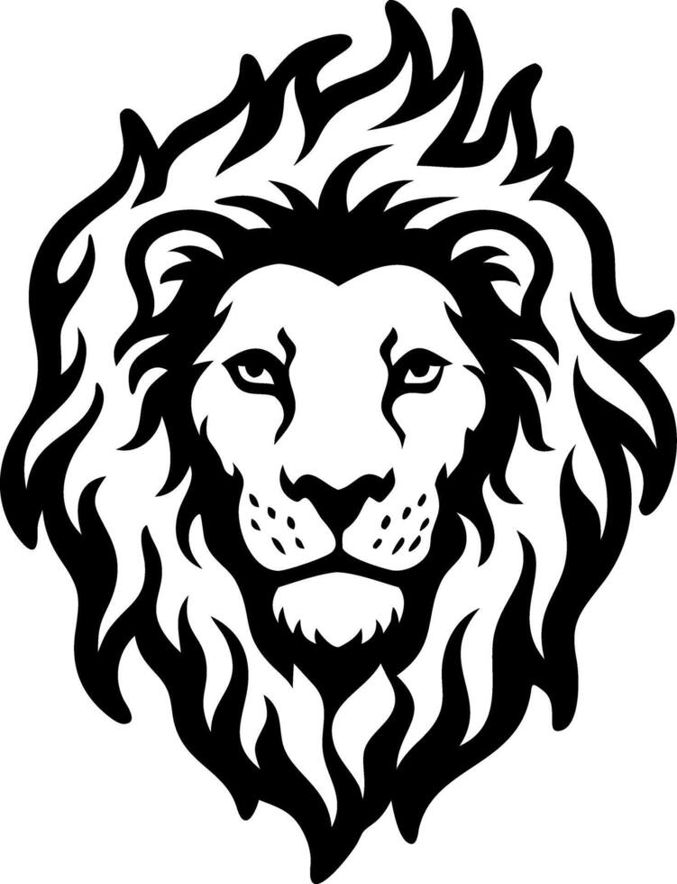 Majestic Lion Head Art for Tattoos and Design Projects vector