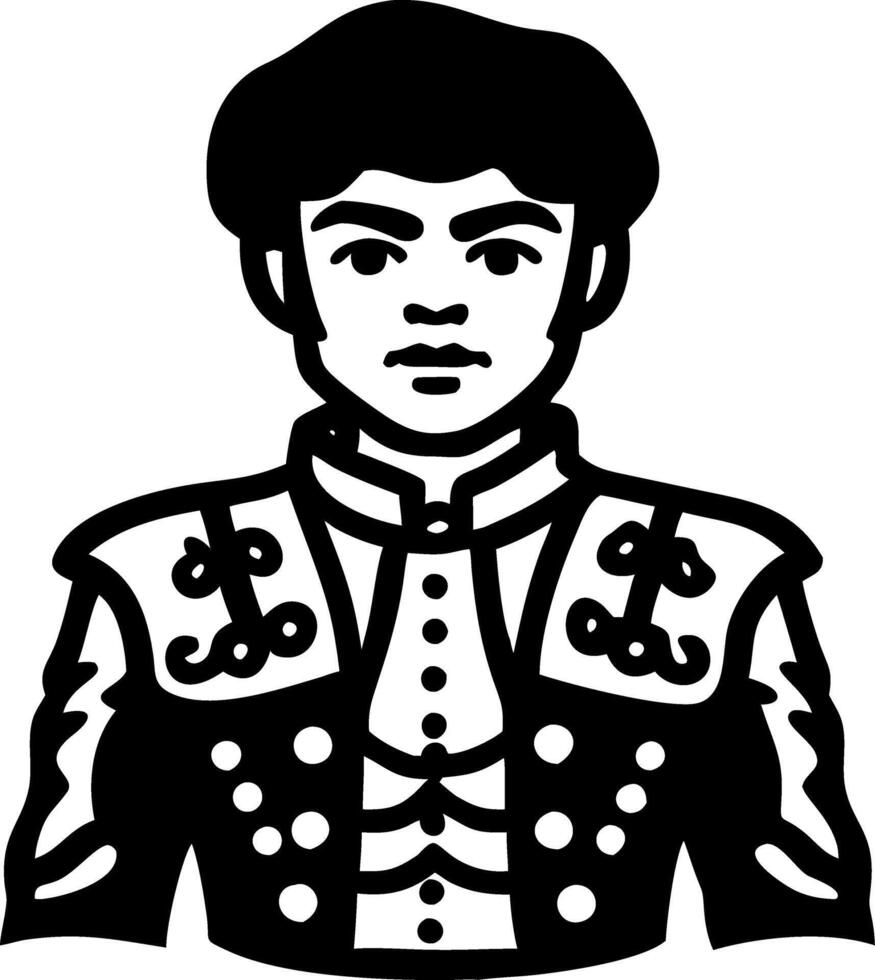 Matador Illustration Traditional Spanish Bullfighter Art vector