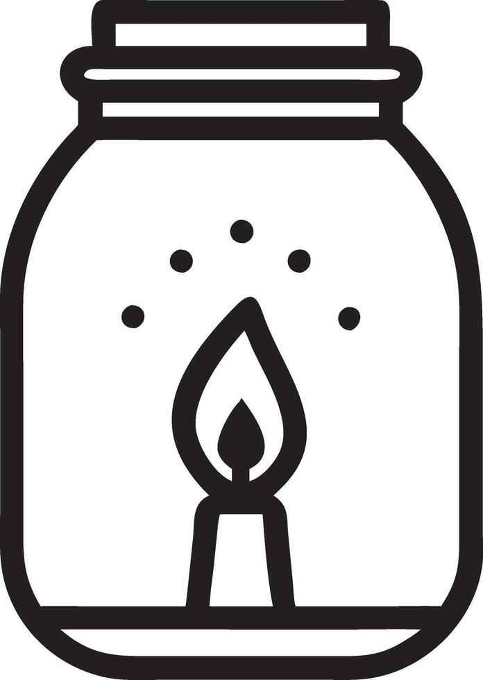 Mason Jar Candle Illustration for Home Decor and Craft Projects vector