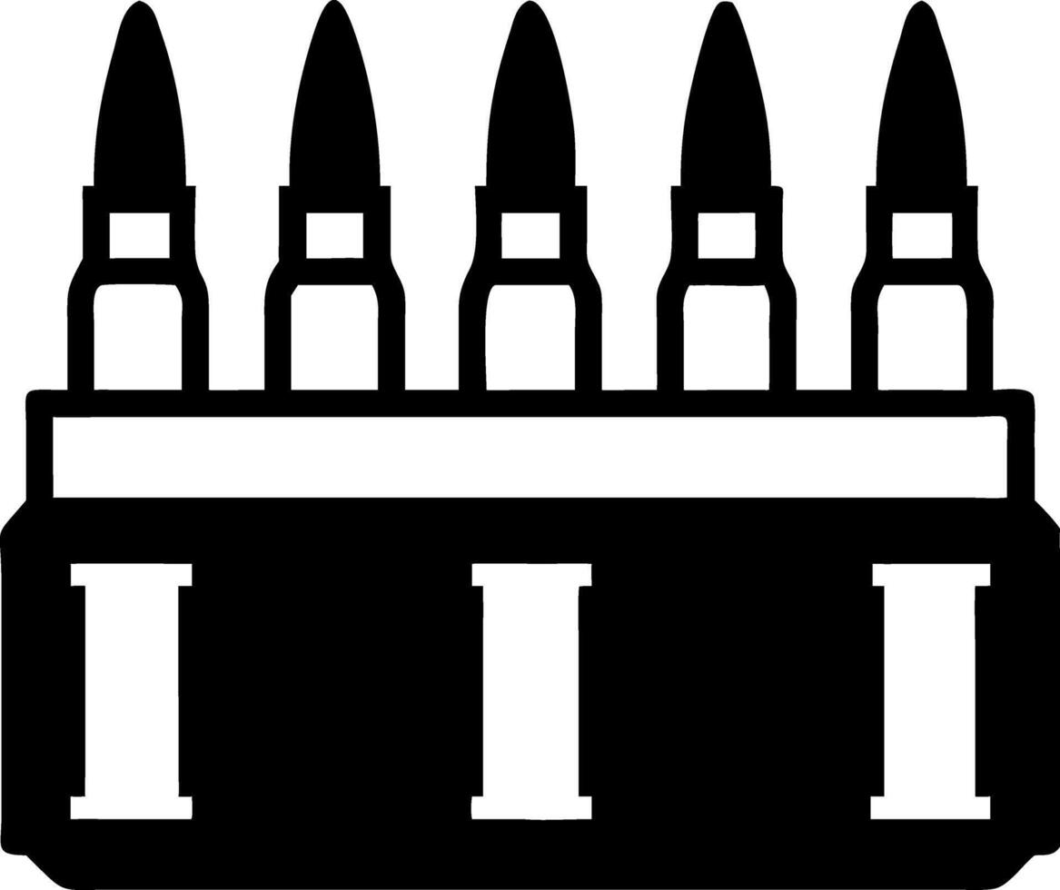 Military Bullet Ammo for Tactical Design and Graphic Use vector