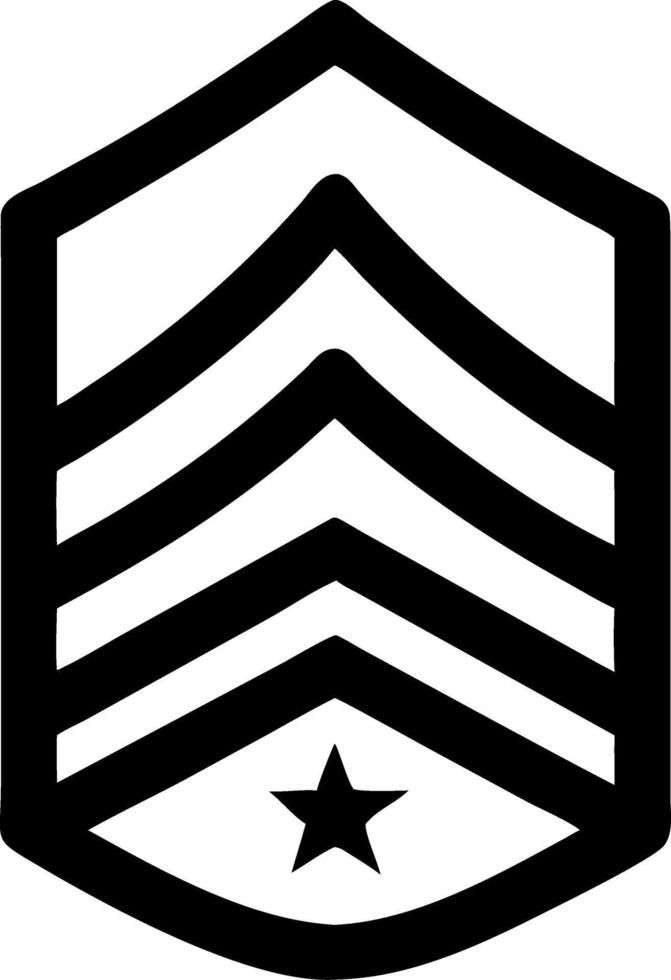 Military Sergeant Rank Chevron Illustration for Design and Apparel vector