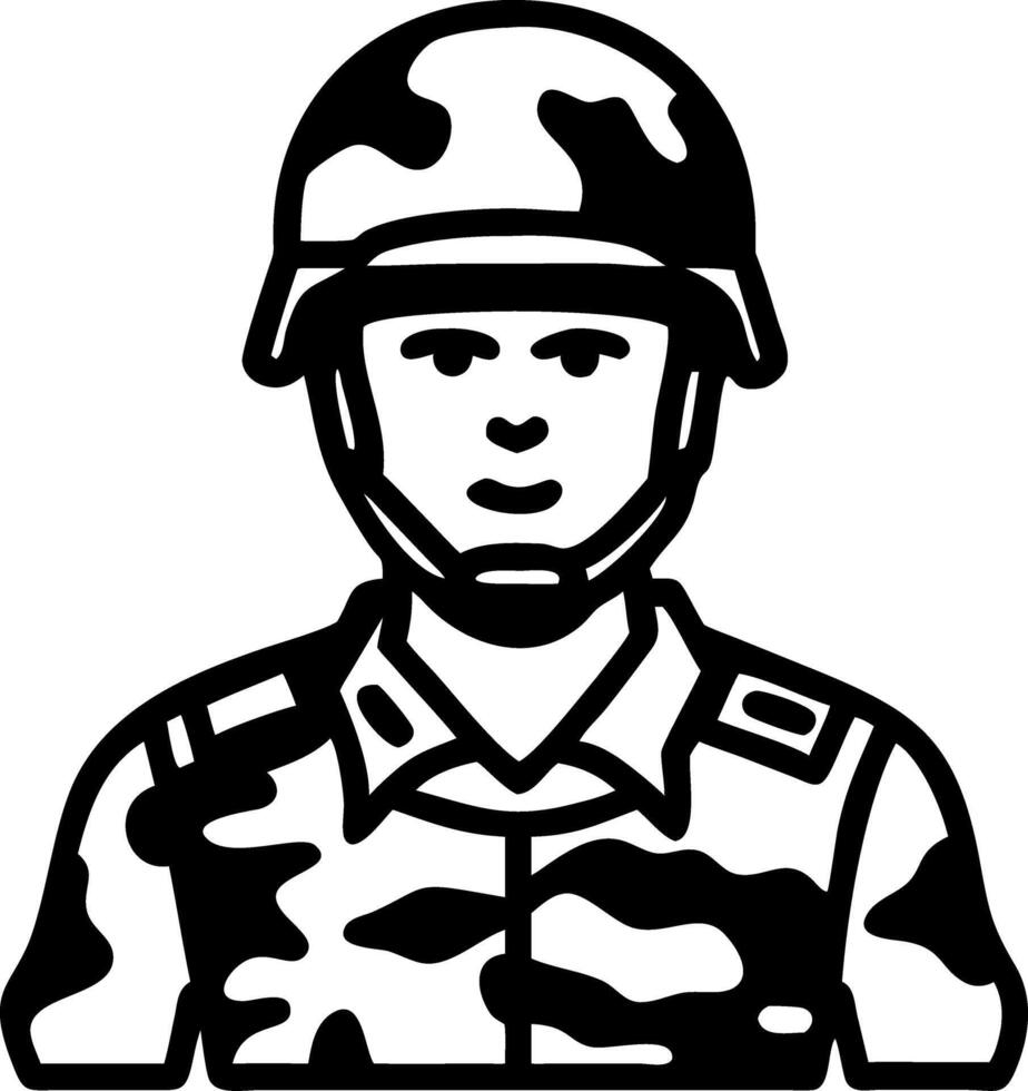 Military Soldier Illustration for Defense and Security Design Projects vector