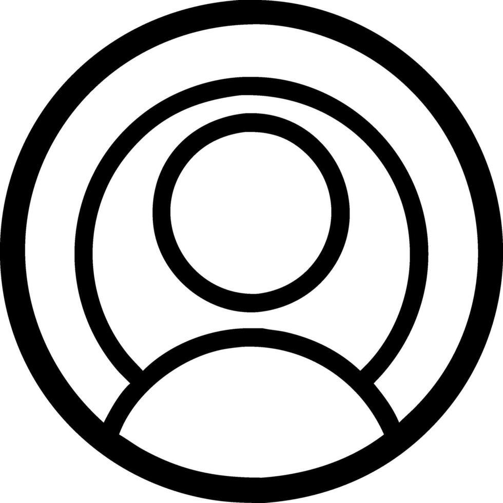 Minimalist Abstract Human Outline Design for Profiles and Avatars vector